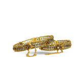 Elegant Gold-Plated Stone-Studded Bangles